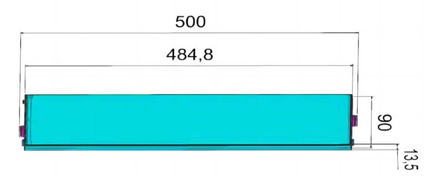比亞(ya) 迪刀片Cbv4A3.2V69.2AH電動機磷酸鐵鋰電池電芯尺寸大小