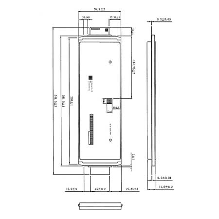 EVE D21 3.65V 50.5Ah 鋰三元軟包電池尺寸1